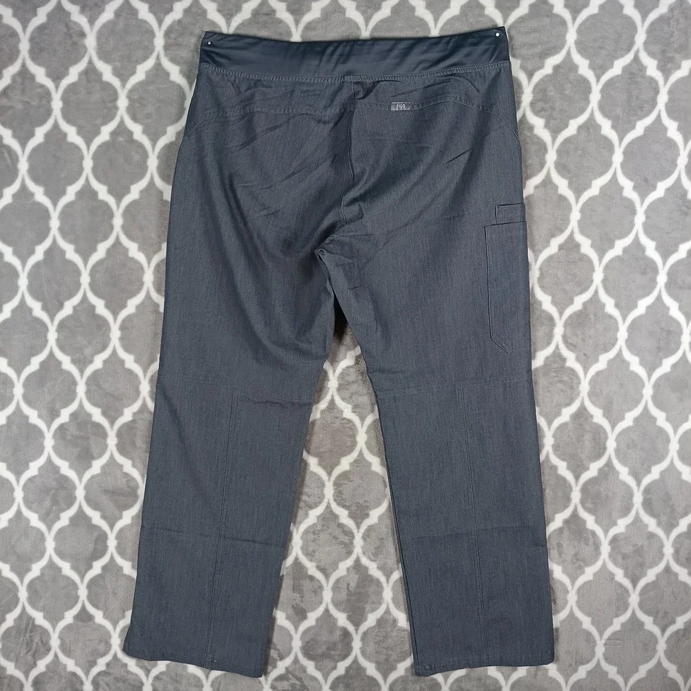 Figs Kade Cargo Scrub Pants Women Large Graphite Straight Leg Medical T21004